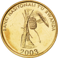 Monnaie, Rwanda, 10 Francs, 2003, SPL, Brass Plated Steel, KM:24 - Rwanda