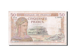 Billet, France, 50 Francs, 50 F 1934-1940 ''Cérès'', 1940, 1940-04-04, TB - 50 F 1934-1940 ''Cérès''