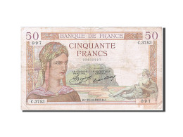 Billet, France, 50 Francs, 50 F 1934-1940 ''Cérès'', 1935, 1935-12-19, TB - 50 F 1934-1940 ''Cérès''