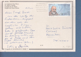 Vaticano - 2000 - Padre Pio Su Cartolina Per L'estero - Cartas & Documentos