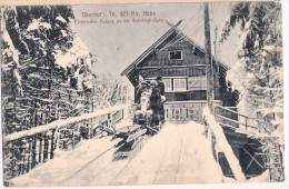 OBERHOF Thüringen Wintersport E Aufzug Für Bobsleigh Bahn Skeleton Bahnpost ERFURT RITSCHENHAUSEN ZUG 283 1.1.1913 - Oberhof