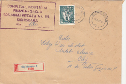 19619- SHIPYARD, DOCKS, STAMPS ON REGISTERED COVER, 1968, ROMANIA - Lettres & Documents