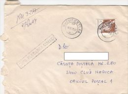 19626- FOLK ART, WOODEN CARVINGS, STAMPS ON REGISTERED COVER, 1989, ROMANIA - Oblitérés