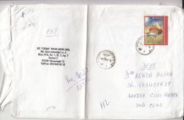 2062FM- GREAT BUSTARD BIRD, STAMPS ON REGISTERED COVER, 2009, ROMANIA - Storia Postale