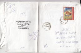 2062FM- GREAT BUSTARD BIRD, STAMPS ON REGISTERED COVER, 2009, ROMANIA - Lettres & Documents