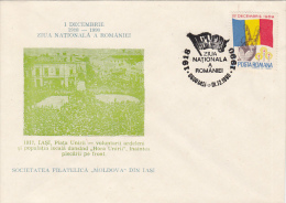 19683- ROMANIAN NATIONAL DAY, SPECIAL COVER, 1990, ROMANIA - Storia Postale