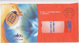2073FM- PHONE COMPANY ADVERTISING, PREPAID COVER, 2001, ROMANIA - Lettres & Documents