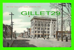 CAMBRIDGE, OH - VIEW WEST FROM COURT HOUSE - ANIMATED - TRAVEL IN 1910 - S. M. KNOX & CO - - Sonstige & Ohne Zuordnung