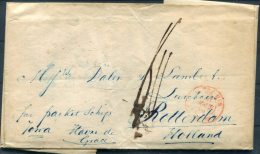 1844 USA New York Transatlantic Entire - Rotterdam Netherlands - …-1845 Préphilatélie