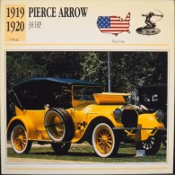 FICHE TECHNIQUE ILLUSTREE De VOITURE AUTOMOBILE ANCIENNE - PIERCE ARROW 38HP De 1904 - Parfait Etat - - Auto's