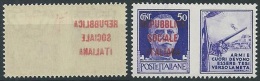 1944 RSI PROPAGANDA DI GUERRA 50 CENT VARIETà DECALCO MNH ** - W183-5 - Propaganda Di Guerra