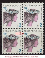 Czech Republic 2000 MNH ** Mi 257 Yv 246 Sc 3070 Tierkreiszeichen Jungfrau.Plate Flaw Plattenfehler - Unused Stamps