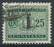 1944 RSI USATO SEGNATASSE FASCETTO 25 CENT - W189 - Portomarken