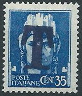 1929-42 REGNO EFFIGIE 35 CENT SEGNATASSE DI EMERGENZA MNH ** - W195 - Taxe