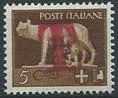 1929-42 REGNO LUPA 5 CENT SEGNATASSE DI EMERGENZA MNH ** - W195 - Taxe