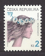 Czech Republic Tschechische Republik 2000 MNH **Mi 257 Yv 246 Sc 3070 Tierkreiszeichen Jungfrau, Zodiac Virgo. - Unused Stamps