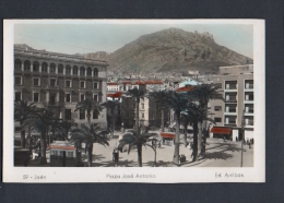 Jaen Plaza Jose Antonio Palms  Ca1920  Tarjeta Postal España Vintage Original Postcard Cpa Ak (W4_1086) - Jaén