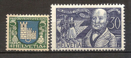 Switzerland 1930 - Fribourg And Jeremias Gotthelf - Unused Stamps