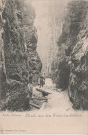 AK Sächsische Schweiz Schwedenlöcher Felsen Bastei Bei Rathen Wehlen Rathewalde Uttewalde Hohnstein Stempel Amselfall - Wehlen