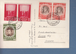 Vaticano - 1946 Concilio Di Trento E Opere Di Carità (1945) Su Cartolina Per La Svizzera - Storia Postale