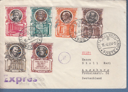 Vaticano - 1954 - Espresso Posta Aerea Per L'estero - Storia Postale