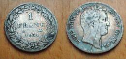 1 Franc Argent 1831 B Avec Très Belle Patine - H. 1 Franc