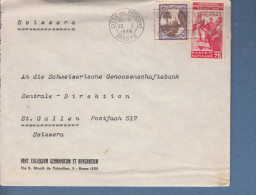 Vaticano (1936) - "Giardini E Medaglioni" E "Congresso Giuridico" Su Lettera Per La Svizzera (in Tariffa) - Storia Postale