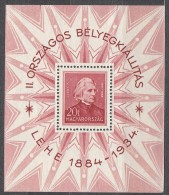 Hungary 1934 Mi#Block 1 Mint Hinged - Unused Stamps