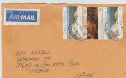 Australien XX003/Landschaften, 3 Verschiedene, 2015 Nach Spanien - Storia Postale