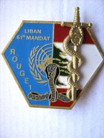 RARE INSIGNE MILITAIRE SERVICE DE SANTE DE LA 2° COMPAGNIE 1° SECTION  420° DIM OPEX FINUL  LIBAN 2005 1° RM 1° REGIMENT - Medical Services