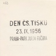 J1471 - Czechoslovakia (1945-79) Control Imprint Stamp Machine (R!): Day Czechoslovak Press; Prague - Julius Fucik Park - Légumes