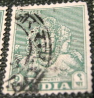 India 1949 Trimurti 9p - Used - Gebruikt