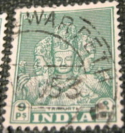 India 1949 Trimurti 9p - Used - Gebruikt