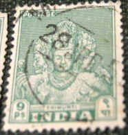 India 1949 Trimurti 9p - Used - Gebruikt