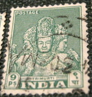 India 1949 Trimurti 9p - Used - Gebruikt