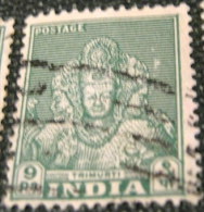 India 1949 Trimurti 9p - Used - Gebruikt