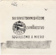 J1484 - Czechoslovakia (1945-79) Control Imprint Stamp Machine (R!): With Soviet Union For Victory Of Socialism & Peace - Ensayos & Reimpresiones