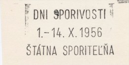 J1494 - Czechoslovakia (1945-79) Control Imprint Stamp Machine (R!): Days Of Thrift; 1.-14. X. 1956; State Savings Bank - Essais & Réimpressions