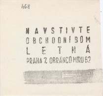 J1495 - Czechoslovakia (1945-79) Control Imprint Stamp Machine (R!): Visit The Department Store Letna; Prague 7, ... - Probe- Und Nachdrucke