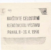 J1497 - Czechoslovakia (1945-79) Control Imprint Stamp Machine (R!): Visit Nationwide Jewelery Exhibition Prague 1956 - Proeven & Herdrukken