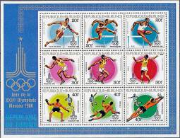 BURUNDI 1980 MOSCOW OLYMPICS SC#C282 S/S MNH CV$35.00 FOOTBALL (6D58) - Ongebruikt