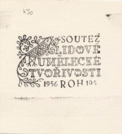 J1500 - Czechoslovakia (1945-79) Control Imprint Stamp Machine (R!): Competition Folk Arts And Creativity; 1956 ROH 1958 - Ensayos & Reimpresiones