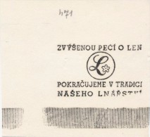J1505 - Czechoslovakia (1945-79) Control Imprint Stamp Machine (R!): Increased Care For Flax; We Are Continuing Tradi... - Légumes