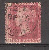 GB, Victoria, Yvert N° 26 , 1 Penny Rouge, Obl Planche / Plate 157 Cds BRADFORD  Cancel, B/TB, - Used Stamps