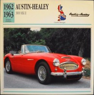 FICHE TECHNIQUE ILLUSTREE De VOITURE AUTOMOBILE ANCIENNE - AUSTIN-HEALEY 3000 MK II De 1959 - Parfait Etat - - Autos