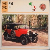 FICHE TECHNIQUE ILLUSTREE De VOITURE AUTOMOBILE ANCIENNE - FIAT 501 De 1920 - Un Peu Cornée - - Autos