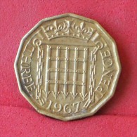 GREAT BRITAIN  3  PENCES  1967   KM# 900  -    (Nº11834) - F. 3 Pence