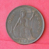 GREAT BRITAIN  1  PENNY  1940   KM# 845  -    (Nº11841) - D. 1 Penny