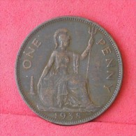 GREAT BRITAIN  1  PENNY  1938   KM# 845  -    (Nº11842) - D. 1 Penny