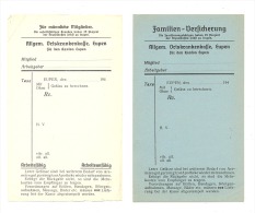 EUPEN - Lot De 2 Documents " Allgem. Ortskrankenkasse " 194... Guerre 40/45 - Banco & Caja De Ahorros